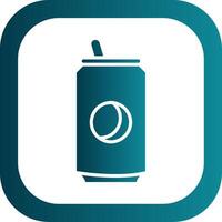 Soda Can Glyph Gradient Corner Icon vector