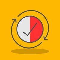 Iteration Filled Shadow Icon vector
