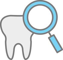 Tooth Line Filled Light Icon vector