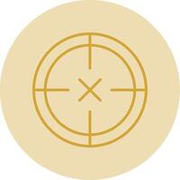 Scope Line Yellow Circle Icon vector