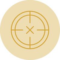 Scope Line Yellow Circle Icon vector