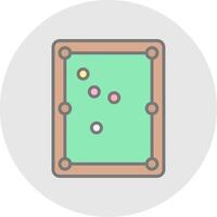 Pool Table Line Filled Light Icon vector