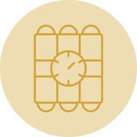 C4 Line Yellow Circle Icon vector