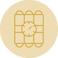 C4 Line Yellow Circle Icon vector