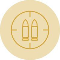 Ammo Line Yellow Circle Icon vector