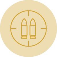 Ammo Line Yellow Circle Icon vector