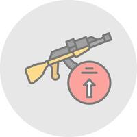 arma línea lleno ligero icono vector