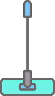 Mop Line Filled Light Icon