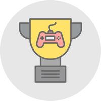 Trophy Line Filled Light Icon vector