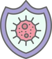 Bacteria Line Filled Light Icon vector
