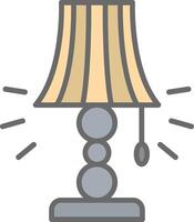 Lamp Line Filled Light Icon vector