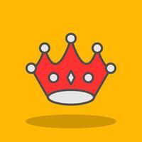 Tiara Filled Shadow Icon vector