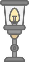 Lamp Line Filled Light Icon vector