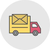 Postal Delivery Line Filled Light Icon vector