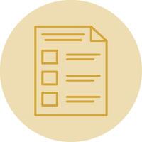 Document Line Yellow Circle Icon vector