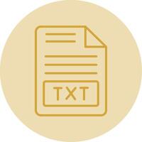 Text File Line Yellow Circle Icon vector