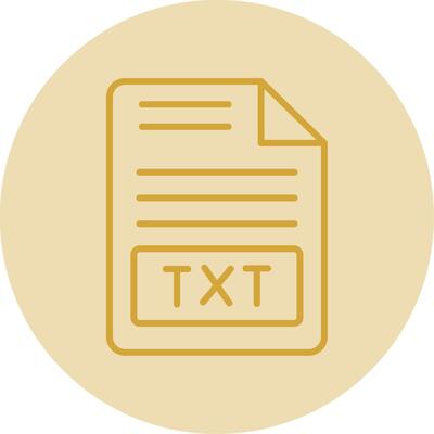 Text File Line Yellow Circle Icon