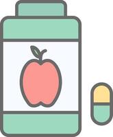 Vitamins Line Filled Light Icon vector