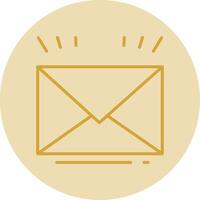 Letter Line Yellow Circle Icon vector