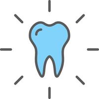 Dental Care Line Filled Light Icon vector