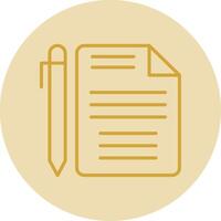 File Line Yellow Circle Icon vector