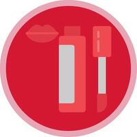 Lip Gloss Flat Multi Circle Icon vector