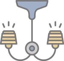 Lamp Line Filled Light Icon vector