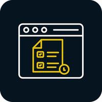 Exam Line Red Circle Icon vector