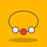 Bangle Filled Shadow Icon vector