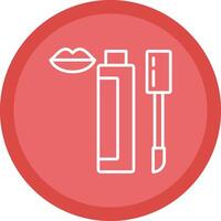 Lip Gloss Line Multi Circle Icon vector