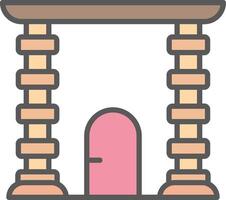 Archway Line Filled Light Icon vector