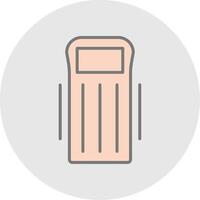 Float Line Filled Light Icon vector