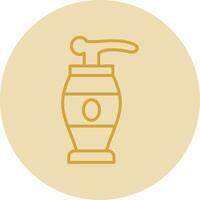 Lotion Line Yellow Circle Icon vector