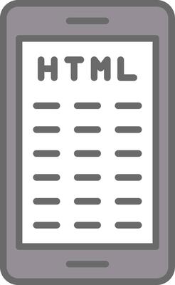 Mobile Coding Line Filled Light Icon