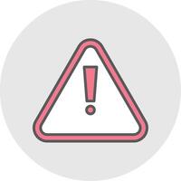 Warning Sign Line Filled Light Icon vector