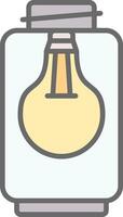 Lamp Line Filled Light Icon vector