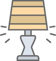 Lamp Line Filled Light Icon vector