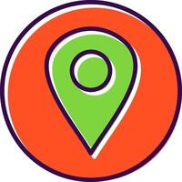 Location filled Design Icon vector