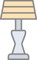 Lamp Line Filled Light Icon vector