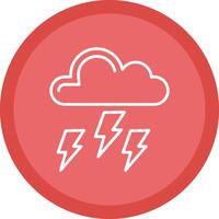 Lightning Line Multi Circle Icon vector