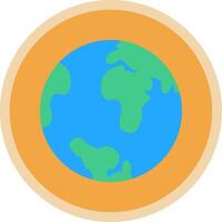 mundo plano multi circulo icono vector