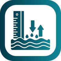 Sea Level Glyph Gradient Corner Icon vector