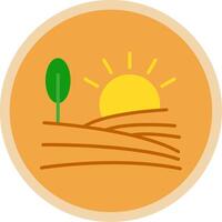 Farm Flat Multi Circle Icon vector