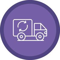 Garbage Truck Line Multi Circle Icon vector