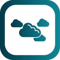 Clouds Glyph Gradient Corner Icon vector