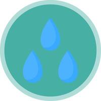 Water Drop Flat Multi Circle Icon vector