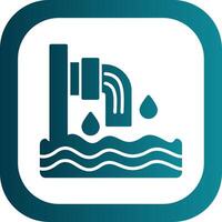 Sewer Glyph Gradient Corner Icon vector