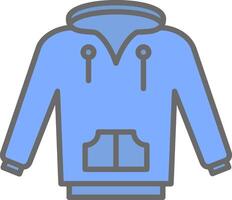 Hoodie Line Filled Light Icon vector