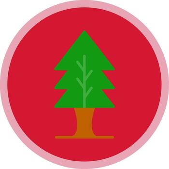 Tree Flat Multi Circle Icon vector