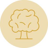 Tree Line Yellow Circle Icon vector